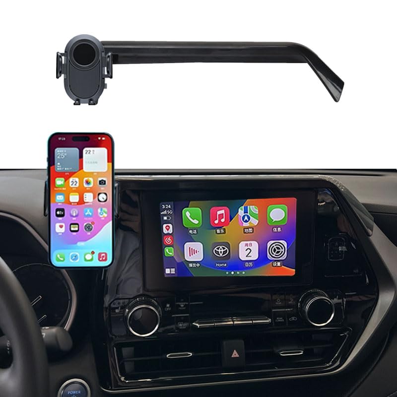 Juborre Car Phone Holder For 2020-2025 Toyota Highlander Accessories,Phone Mount For Highlander With 8-Inch Screen,Hands-Free 36