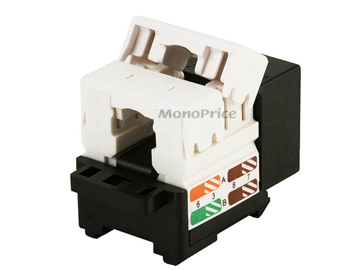 Monoprice Cat5E Punch Down Keystone Jack, Black (105370)