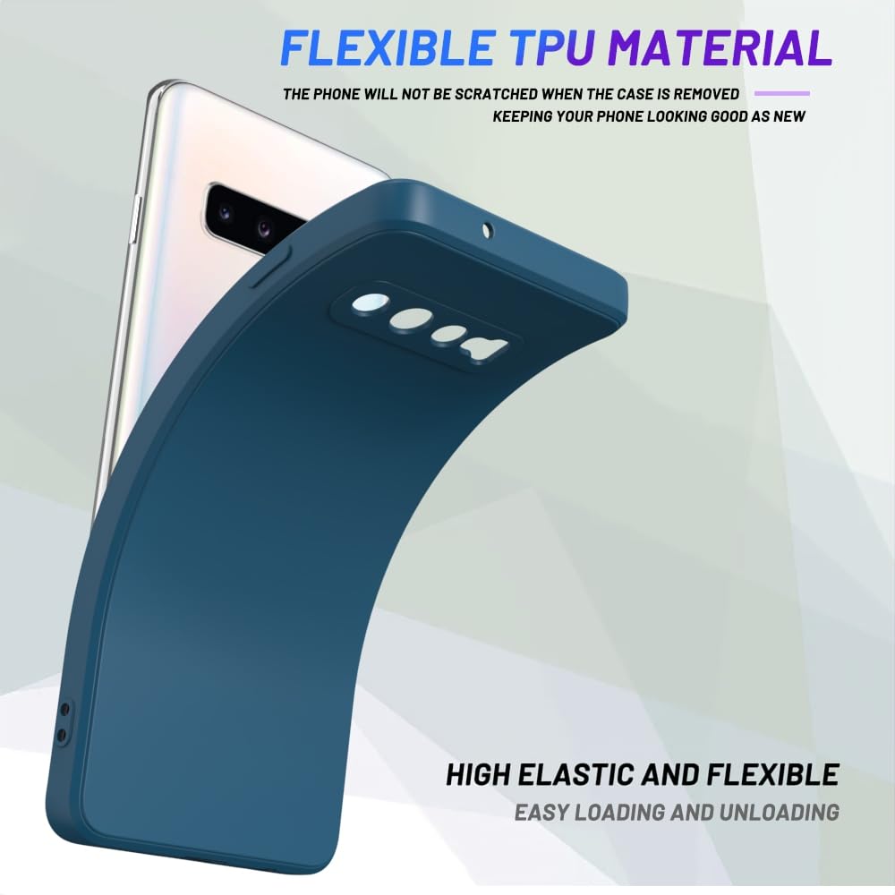 Wogroo For Samsung Galaxy S10 Plus Case Dark Blue, Scratch Resistant With Soft Touch, Slim Thin Phone Cover For Samsung Galaxy S