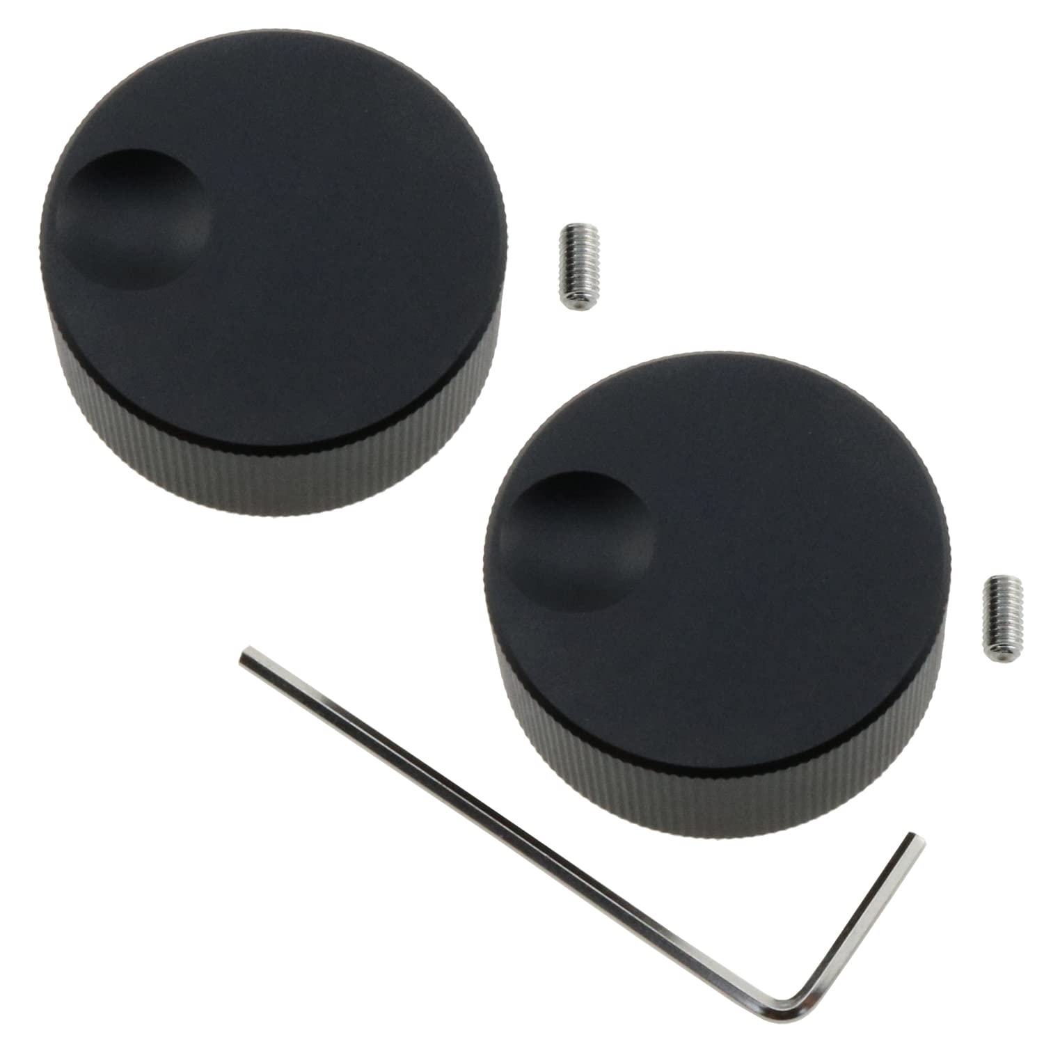 Volume Control Switch Knob LUORNG 2pcs 32x13mm Aluminum Sound Control Rotary Switch Knob for 6mm Potentiometer Volume Tuning Kno