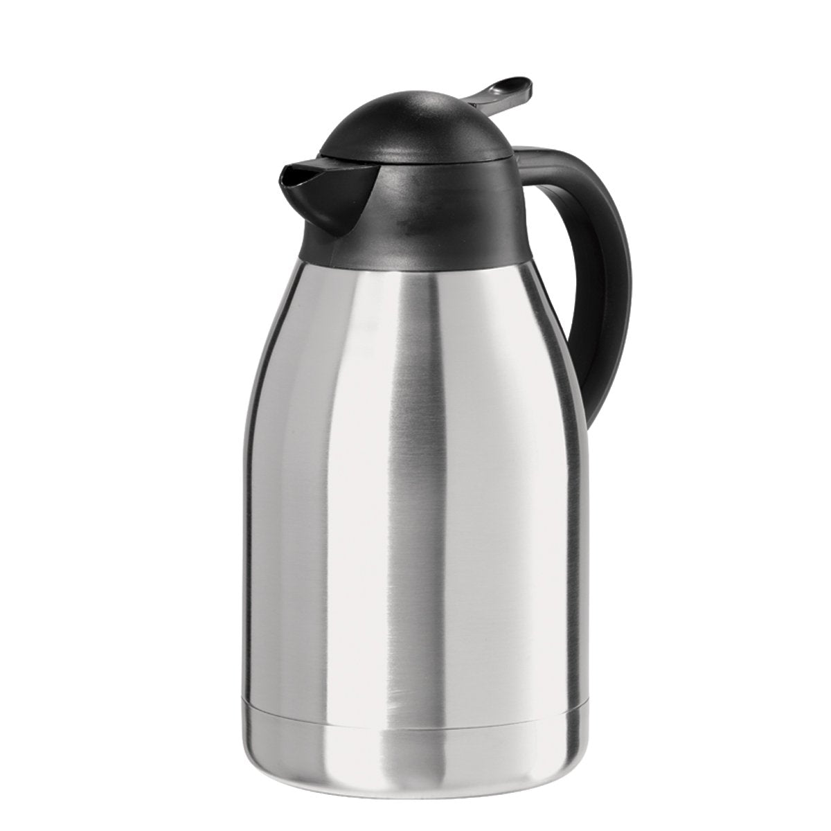 Oggi Catalina 68Oz Stainless Steel Thermal Coffee Carafe  Double Walled Vacuum Container W/Press Button Top, Insulated Coffee Carafe, Thermos Carafe, Coffee Urn, Hot Beverage Dispenser, 2 Liters