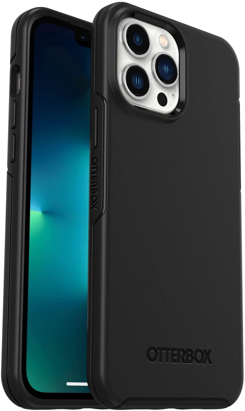 Otterbox Iphone 13 Pro Max & Iphone 12 Pro Max Symmetry Series Case   Black, Ultra Sleek, Wireless Charging Compatible, Raised E
