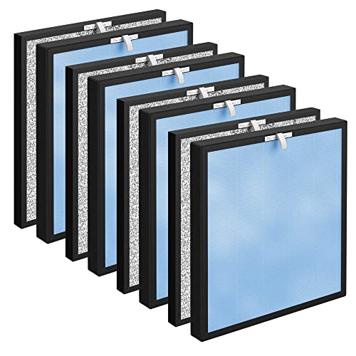 Fcfmy 4 Sets Replacement Air Filters For Hsp001 Smart True Hepa Purifier, 4 Stage Filtration Of Fine Pre Filter, Activated Carbo