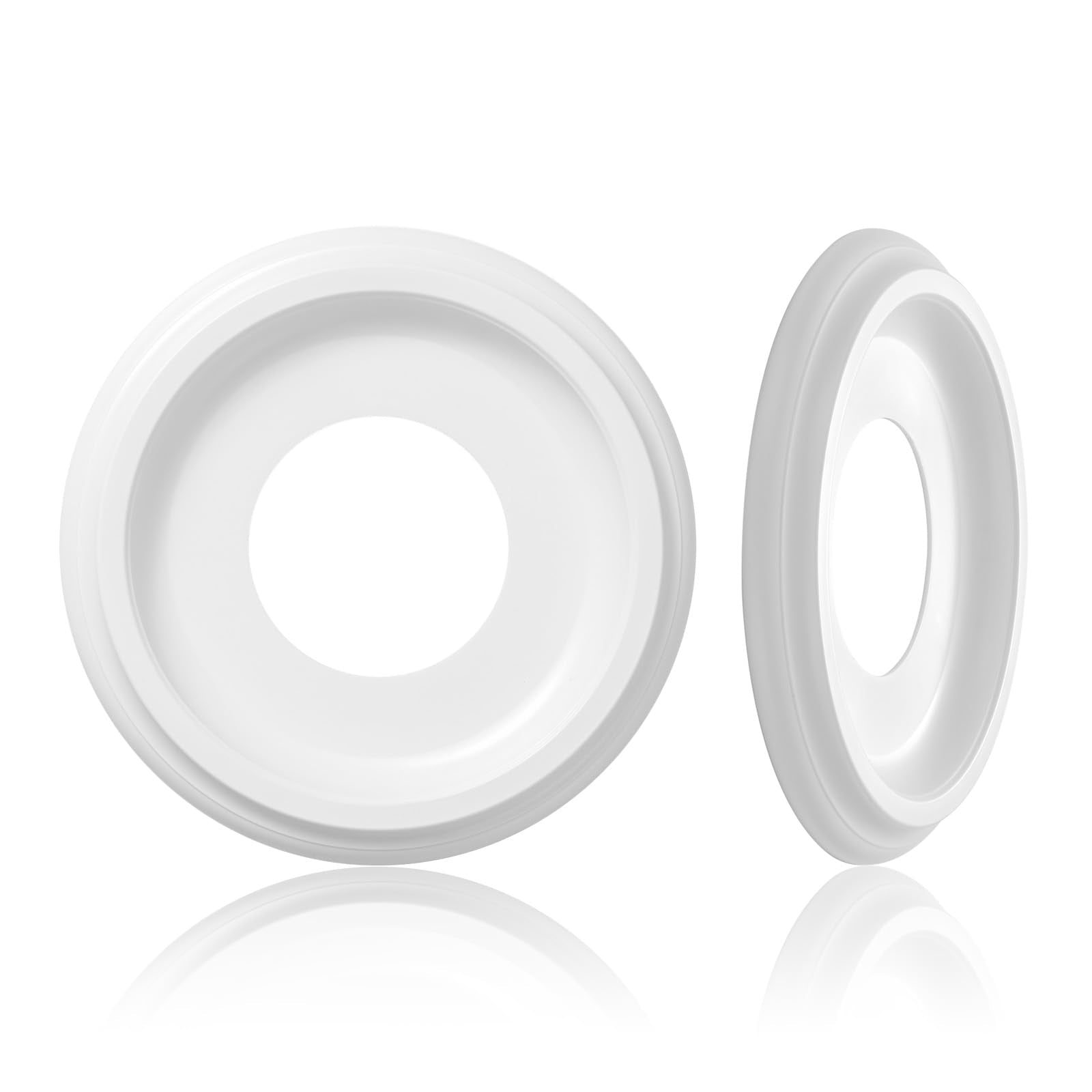 4 Packs Molded Nylon Ceiling Medallion For Light Fixtures And Ceiling Fans, 10''Od X 4''Id X 1 2/8 ''P (Fits Canopies Up To7 1/4