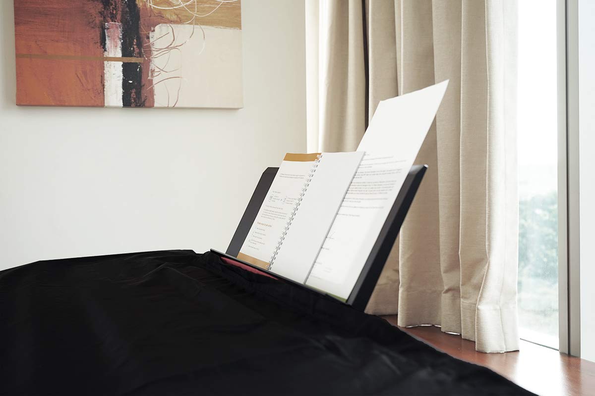 Clairevoire 2023 Keyboard & Digital Piano Cover | Anti Water/Dust | Adjustable Book Stand Opening | Fits All (57.8 Inch [147 Cm]