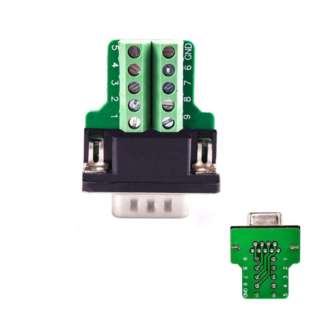 Yiovvom Connector Db9 Rs232 D-Sub Serial Adapters (2 Pcs Female Adapter)