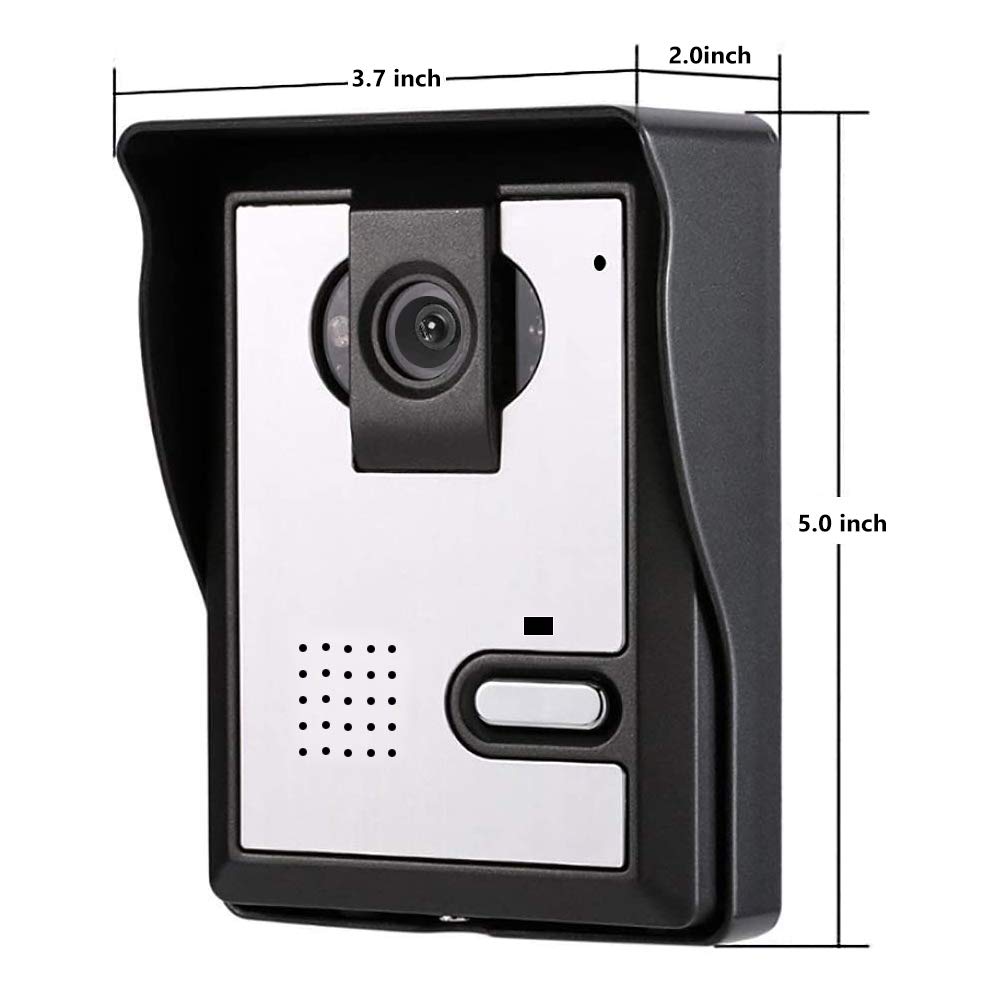 AMOCAM Wired Video Intercom Doorbell System, 4.3" HD LCD, 2 Monitors, IR Night Vision, Indoor/Outdoor, Model E156L2, 3 Piece