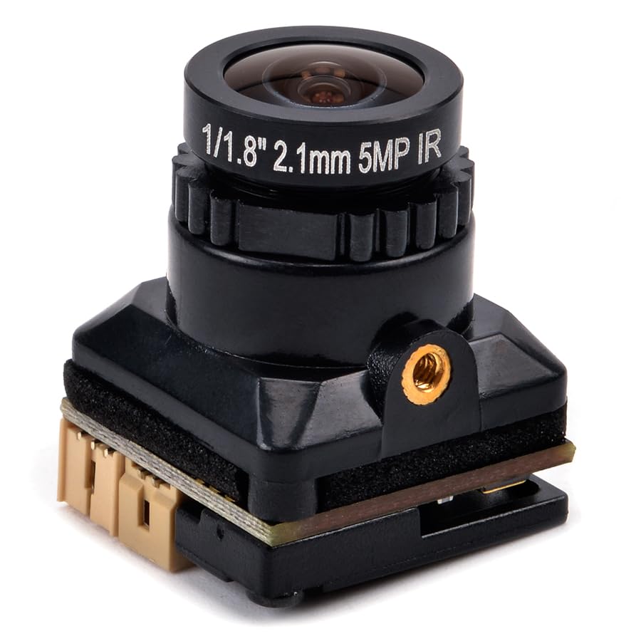 Readytosky 1500Tvl Fpv Camera 2.1Mm Lens 1/3' Cmos Camera 5V 30V Pal/Ntsc With Osd Internal Adjustable For Rc Fpv Racing Drone (Black)