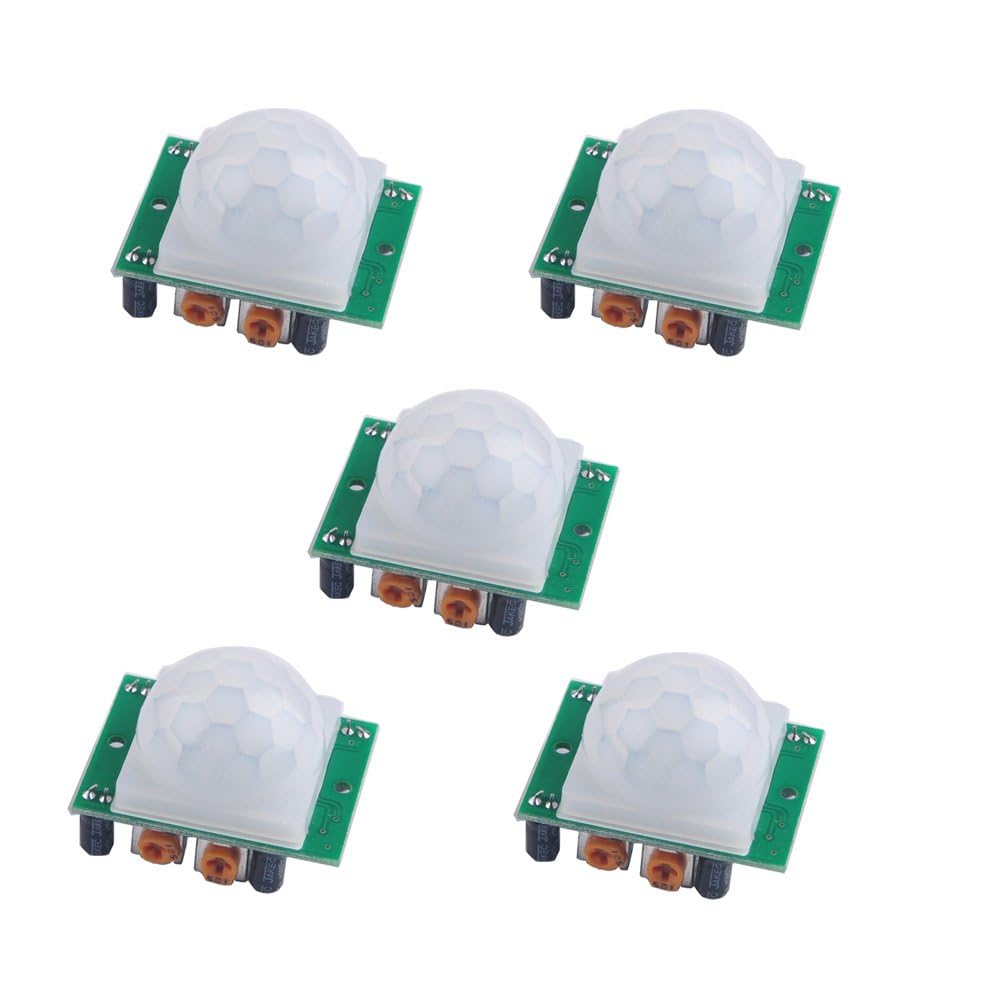 Stemedu 5Pcs Hc Sr501 Pir Infrared Motion Sensor Human Body Ir Movement Detector Sensor Module For Arduino For Raspberry Pi