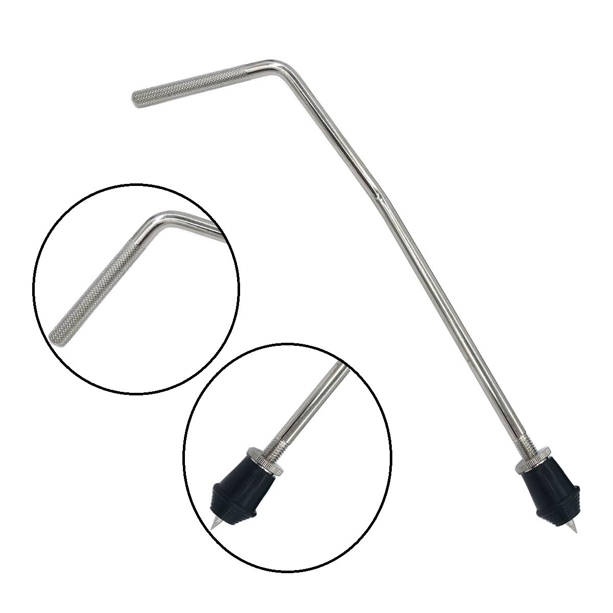 Tuoren 2Pcs Bass Drum Spurs Legs Bent Metal Floor Tom Legs Bass Kick Drum Legs For Tom Drum Set Replacement Parts Accessories