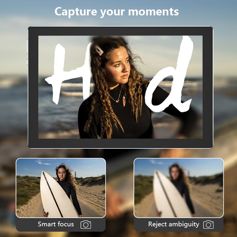 Tablet 10 Inch, Android 13 Tablets, Quad Core 2.0Ghz Processor, 64Gb Storage And 1024Gb Expand, 8Gb Ram, 8Mp Dual Camera, 1280X8