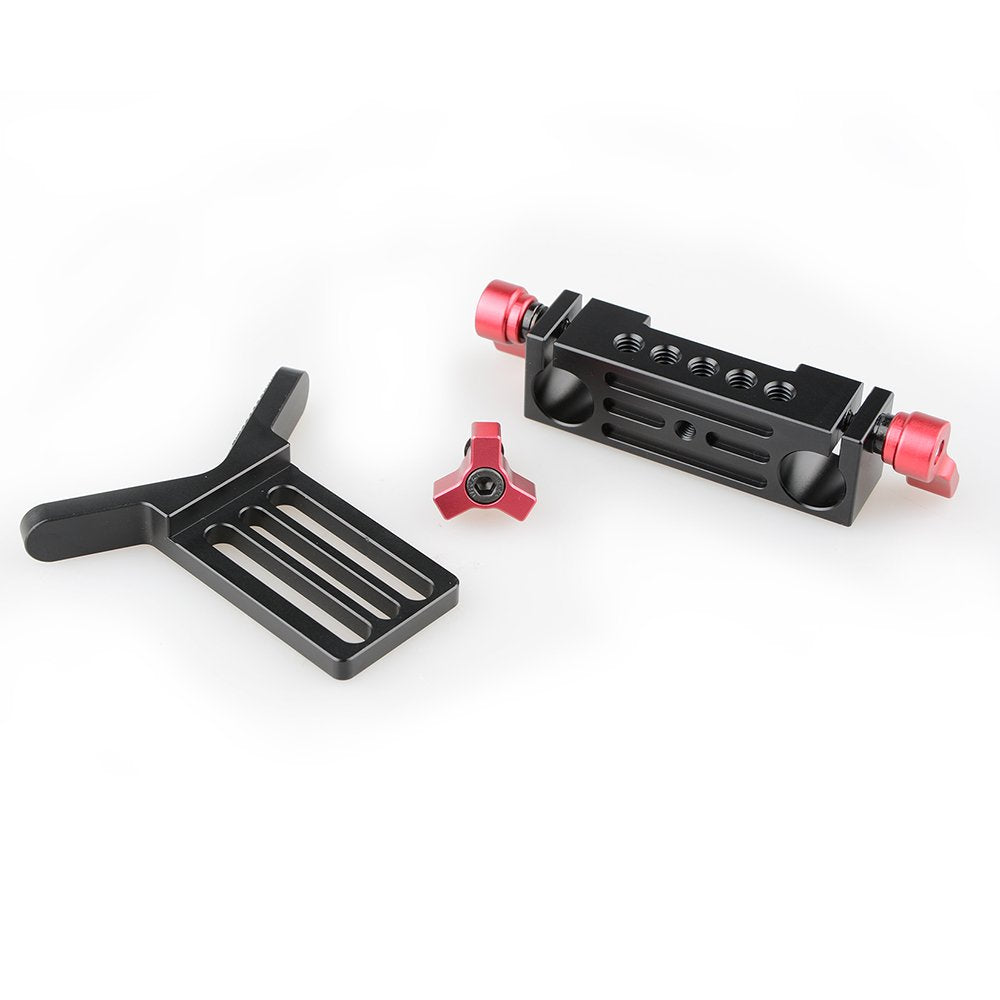Camvate Lens Support 15Mm Rod Clamp Rail Block For Dslr Rig Rod Support Rail System(Red   1107