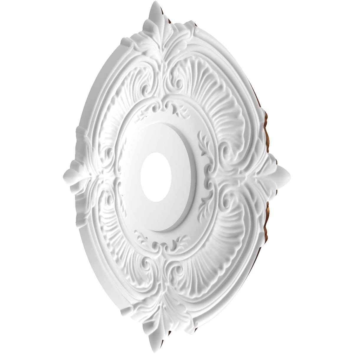 Ekena Millwork Cmp22Atcdc Attica Thermoformed Pvc Ceiling Medallion (Fits Canopies Up To 7 3/4), 22Od X 3 1/2Id X 1P, Metallic D