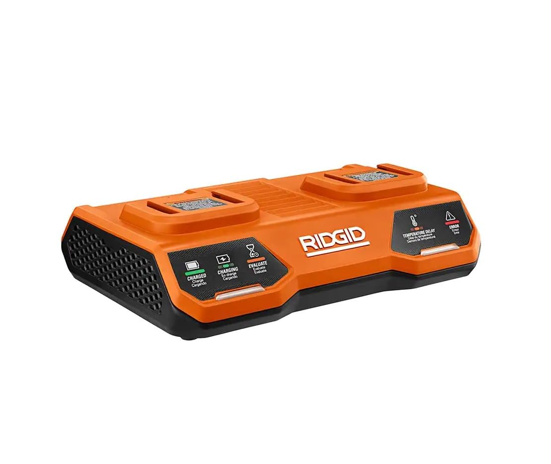 Ridgid 18V Dual Port Simultaneous Charger Ac86095 (Bulk Packaged)