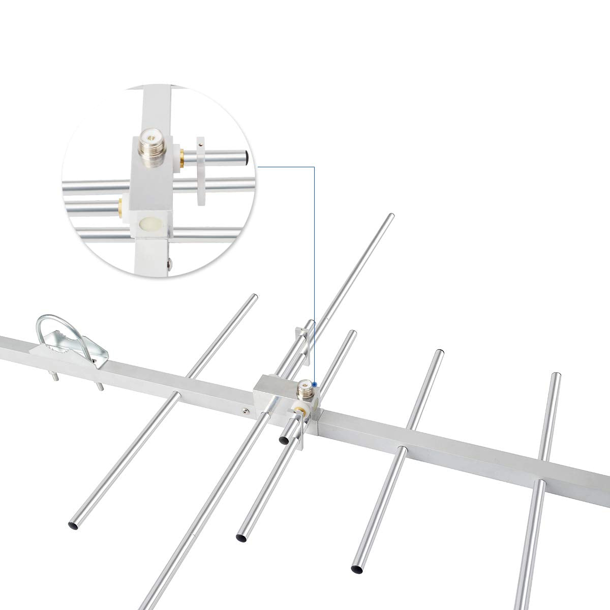 Hys Dual Band Yagi Antenna, 2Meter 70Cm 144/430Mhz 9.5/11.5Dbi Outdoor Base Antenna With Bracket Mount For Yaesu Midland Motrool