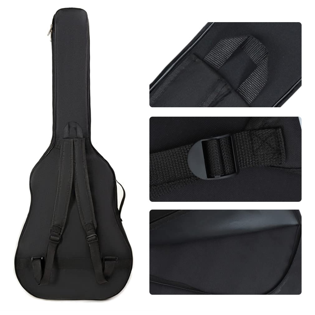 36 Inch Acoustic Guitar Gig Bag Waterproof Dual Adjustable Shoulder Strap 5Mm Padding Backpack With Accessories  For 36'' Acoust