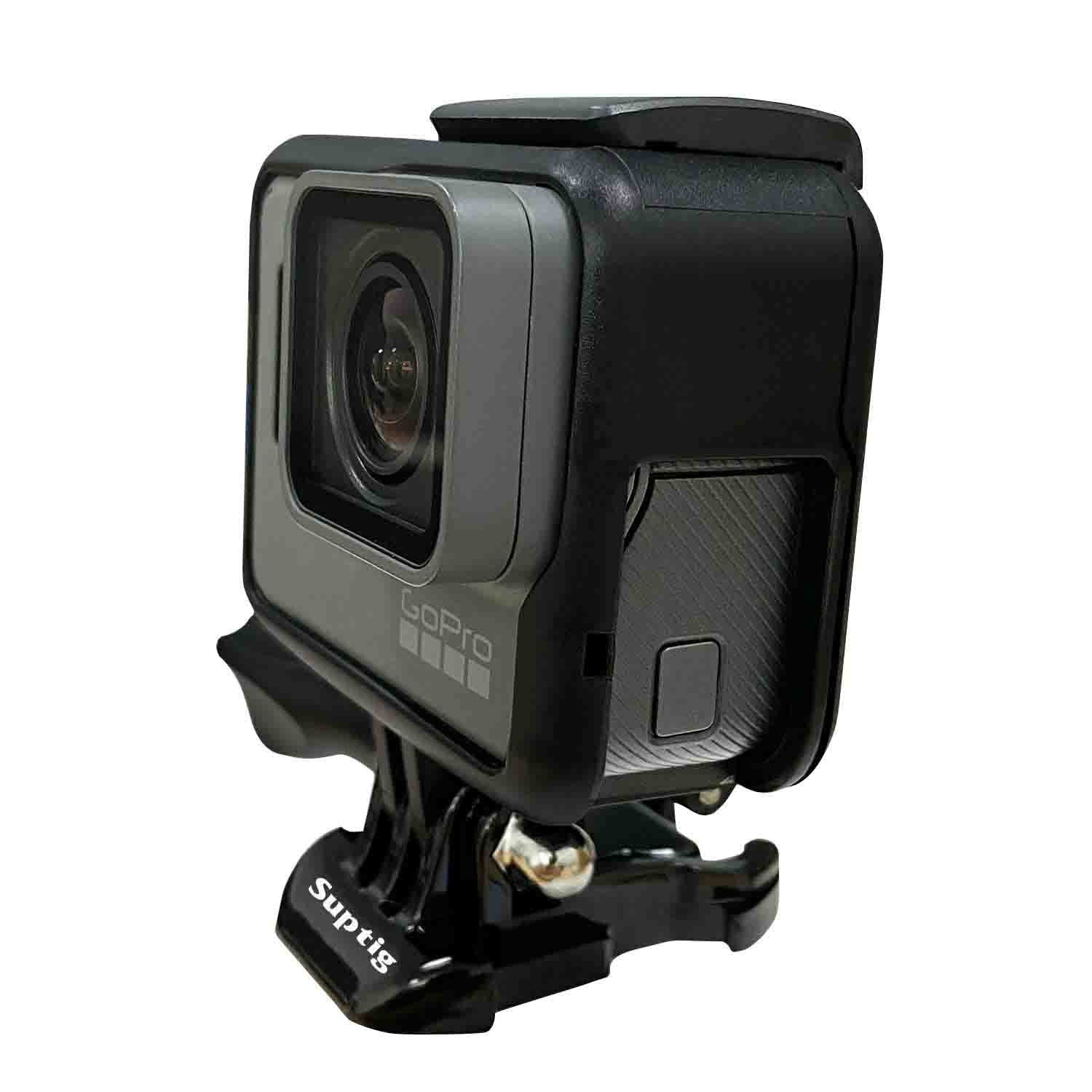 Suptig Frame Case Housing Mount for GoPro Hero 7, 6, 5, 2018 - Black, Durable Accessory for Action Cameras