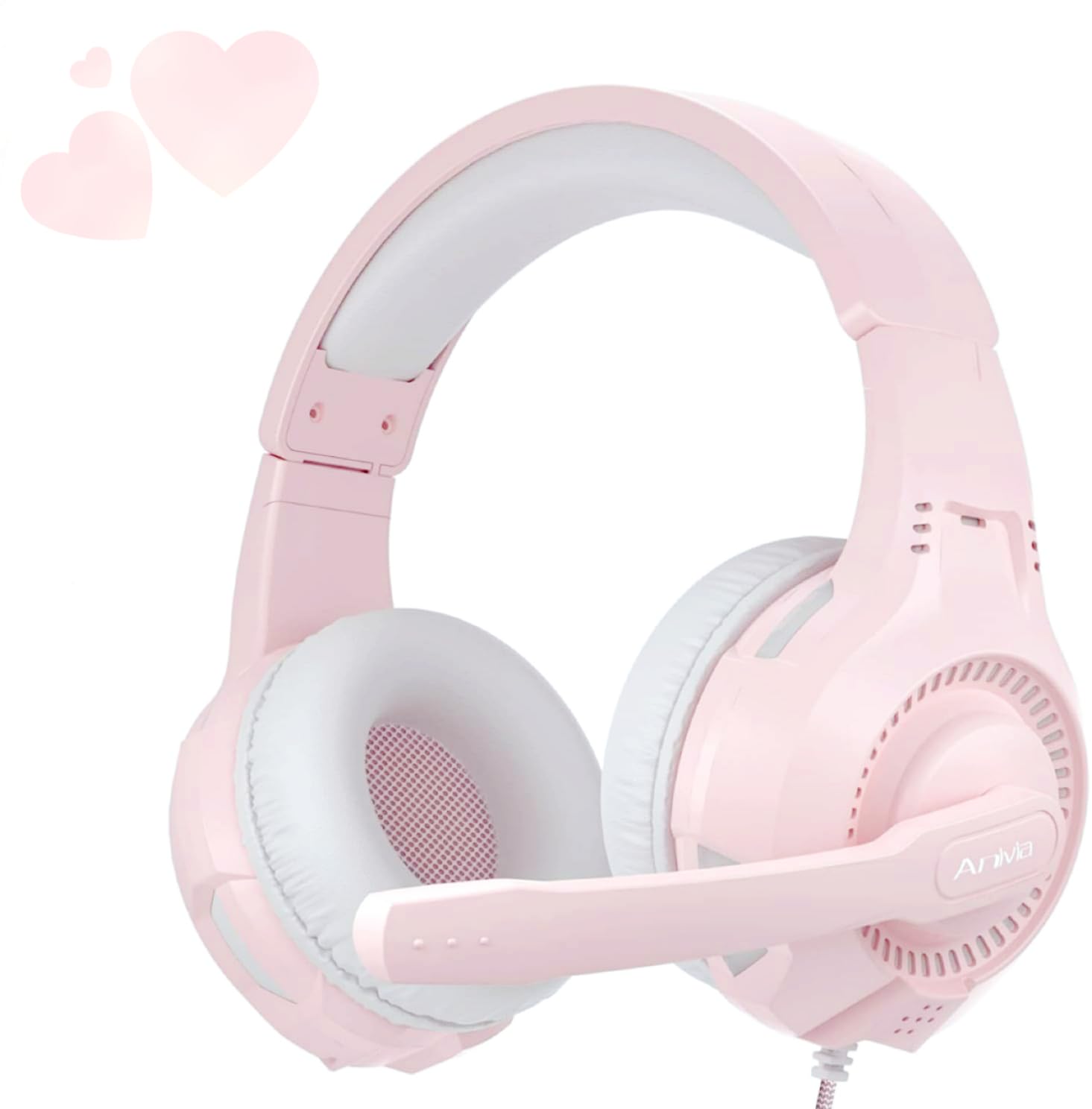 Anivia Headset Gaming Headsets - AH68S Wired Over Ear Headphone with Mic, Volume Control, Noise Isolating for Multi-Platform -Pi
