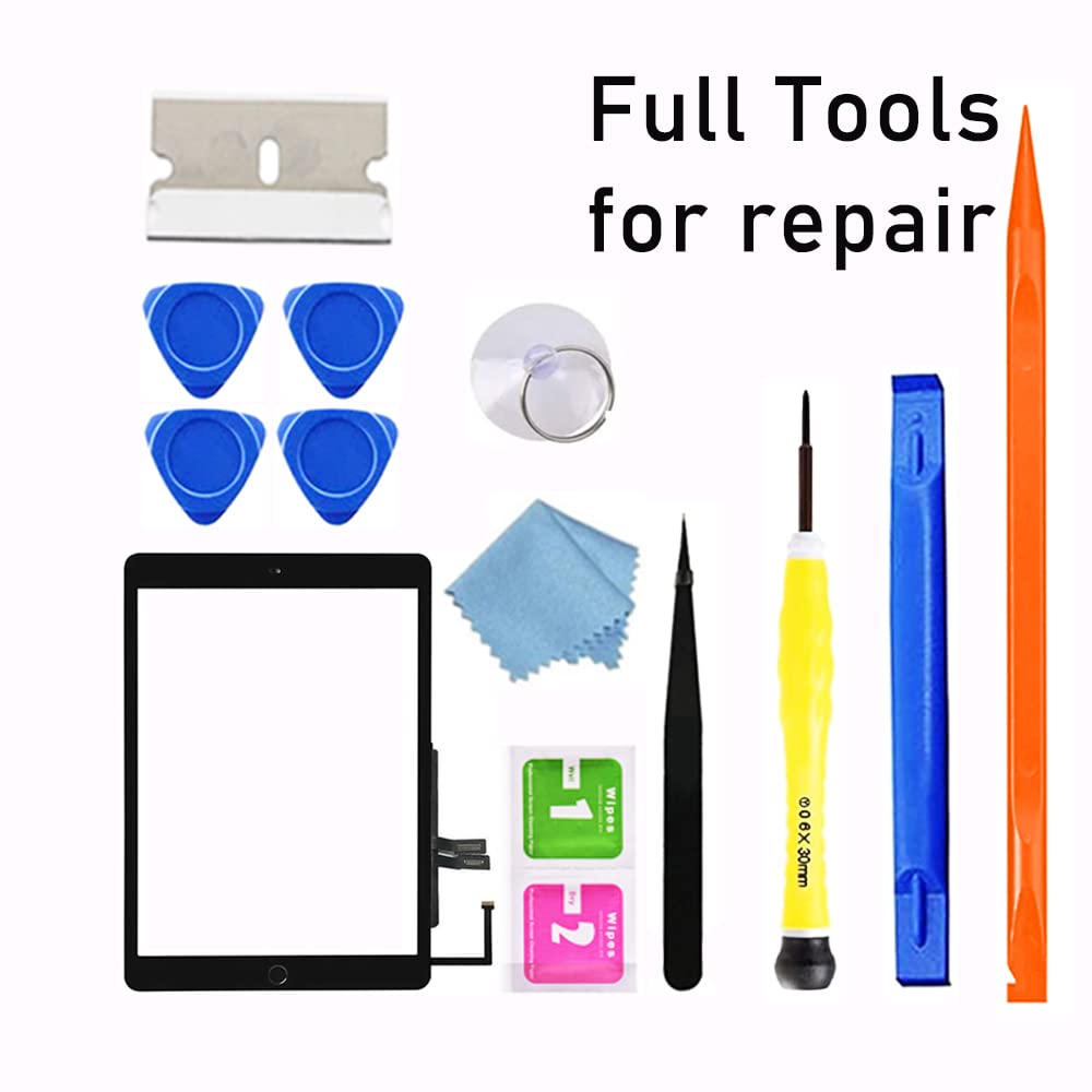 Jpung A1893 A1954 Screen Replacement Kit For Ipad 6 (6Th Gen) Digitizer Touch Glass 6Th Generation 9.7 Inch 2018 With Home Butto