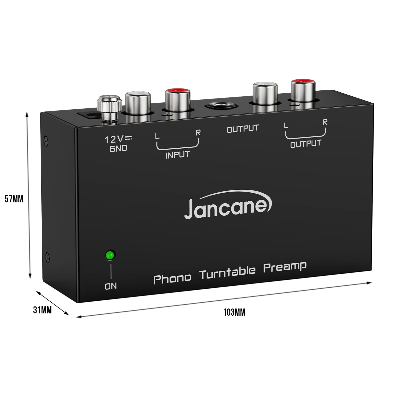 Jancane Phono Preamp For Turntable  Mini Electronic Audio Stereo Phonograph Preamplifier With Rca Input, Rca/Trs Output, Low Noi