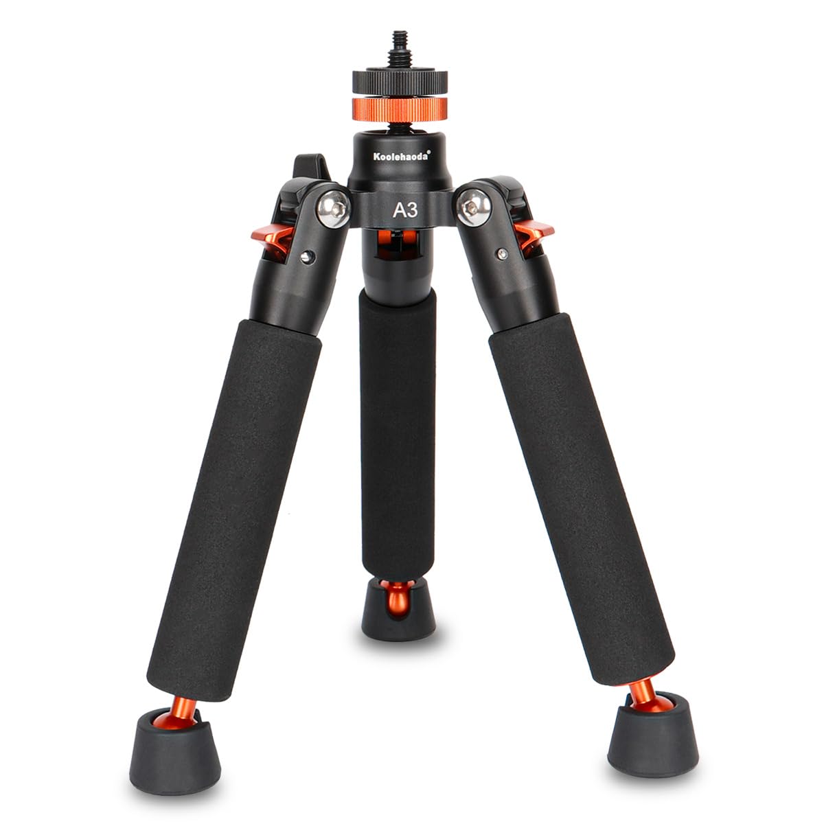 Koolehaoda A3 Mini Tripod With 1/4 And 3/8'' Screw Mount, Universal Monopod Support Base Unipod Support Compatible With Dslr Cam