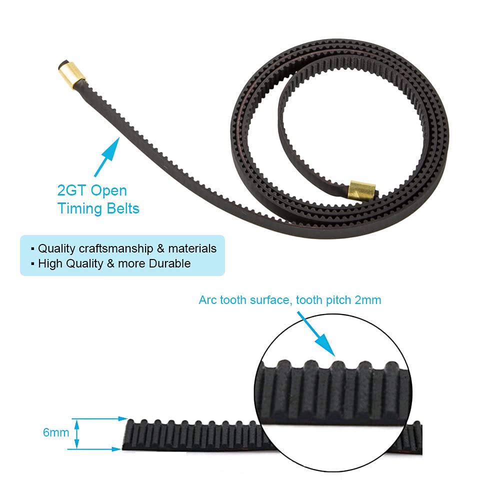Enomaker Ender 3 V2 Belts Xy Synchronous Belt Kit Open Timing Rubber 2Gt Timing Width 6Mm Y Axis 740Mm + X Axis 805Mm For Creali