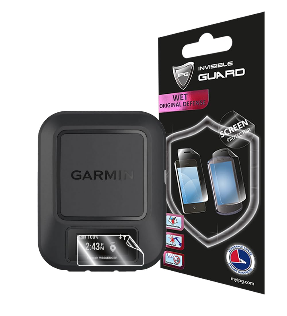 IPG for Garmin inReach Messenger Handheld Satellite Communicator Hydrogel Screen Protector (4 Units) Invisible HD Clear Film Ant