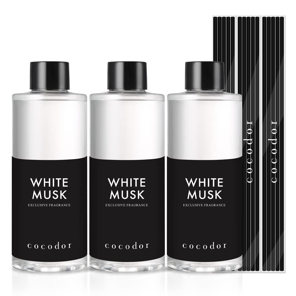 Cocodor Reed Diffuser Oil Refillwhite Musk67Oz(200Ml)3 Packaroma Therapy, Home Fragrance, Scented Oils, Oils For Reed Diffuser,