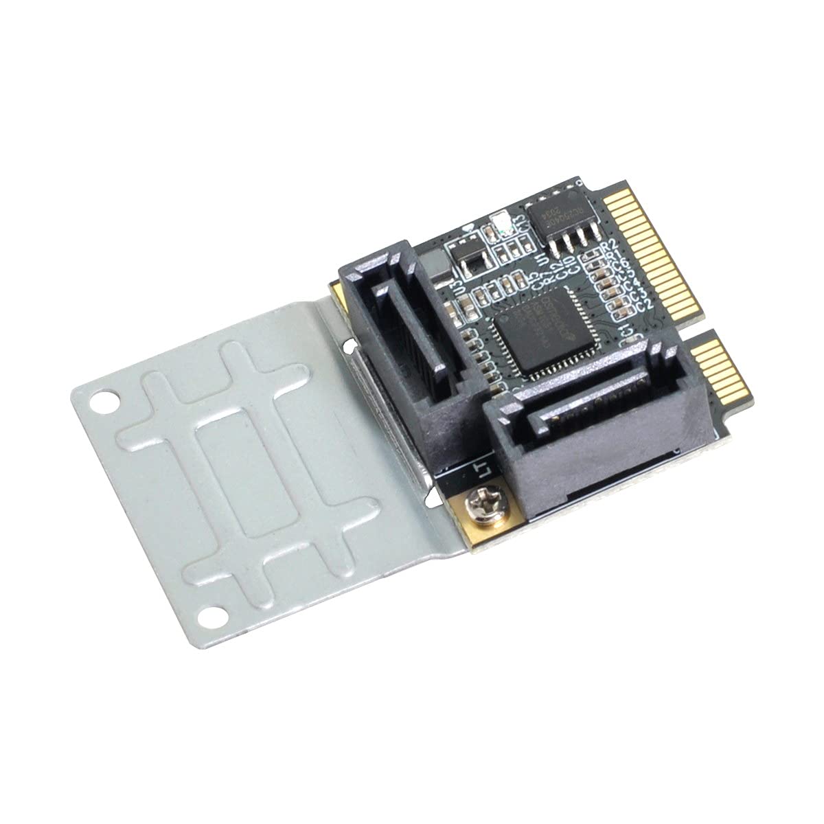 Cablecc Mini Pci E Pci Express To Sata 3.0 Dual Ports Adapter Converter Hard Drive Extension Card