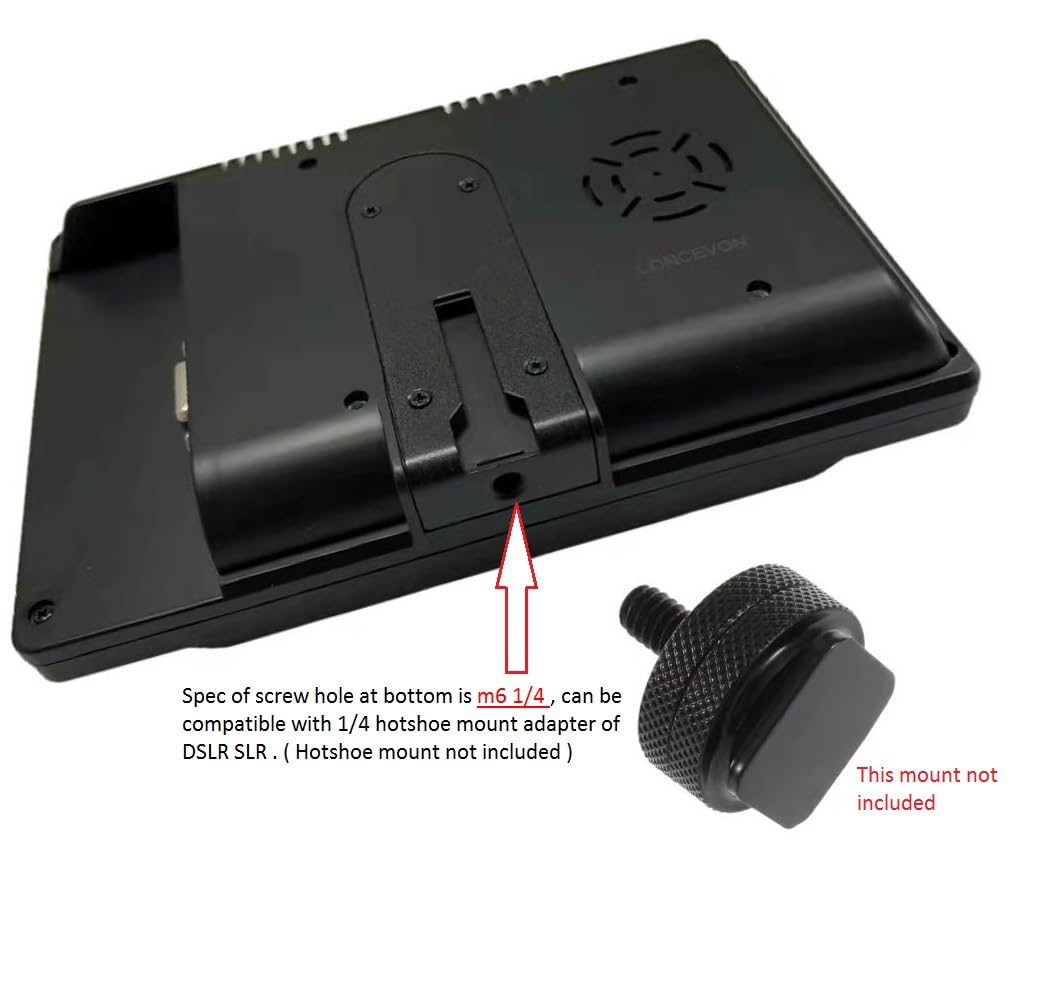 Loncevon 7 Inch Mini Small Monitor Hd 1080P Small Hdmi Monitor Portable Vga Monitor Lcd Screen For Pc/Tv/Dvd/Raspberry Pi/Camera