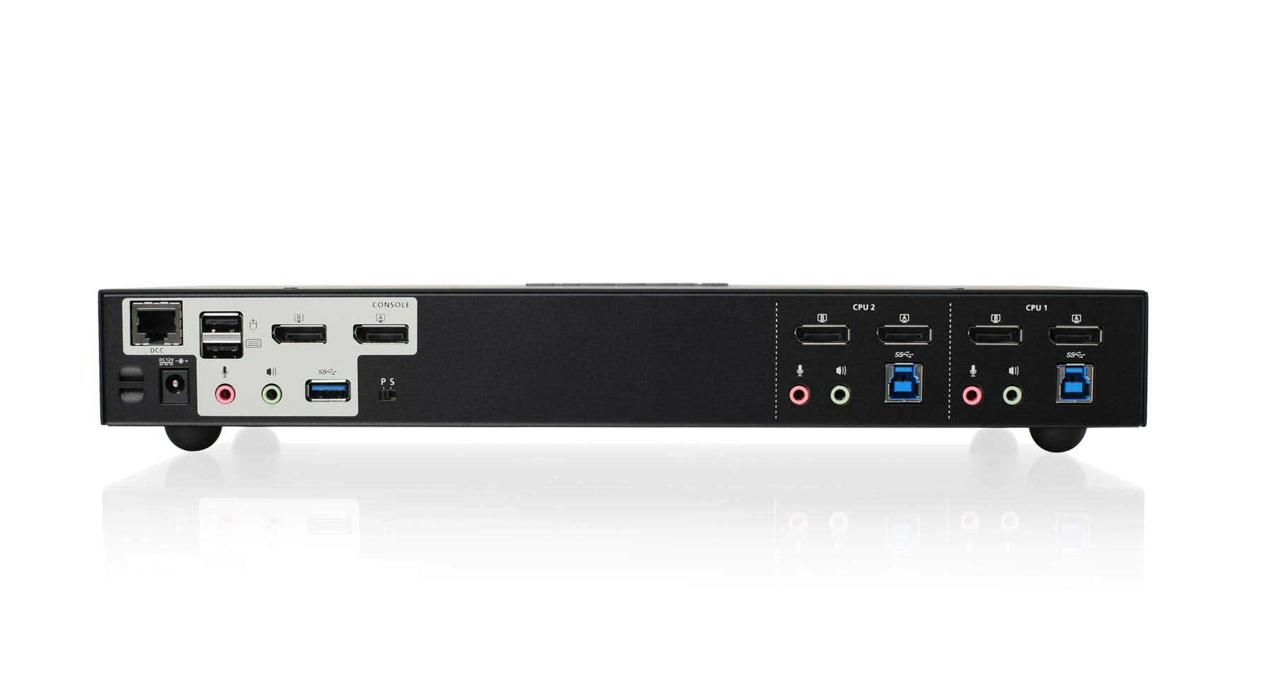 Iogear 2 Port 4K Dual View Displayport Kvmp With Usb 3.0 Hub And Audio (Gcs1942)