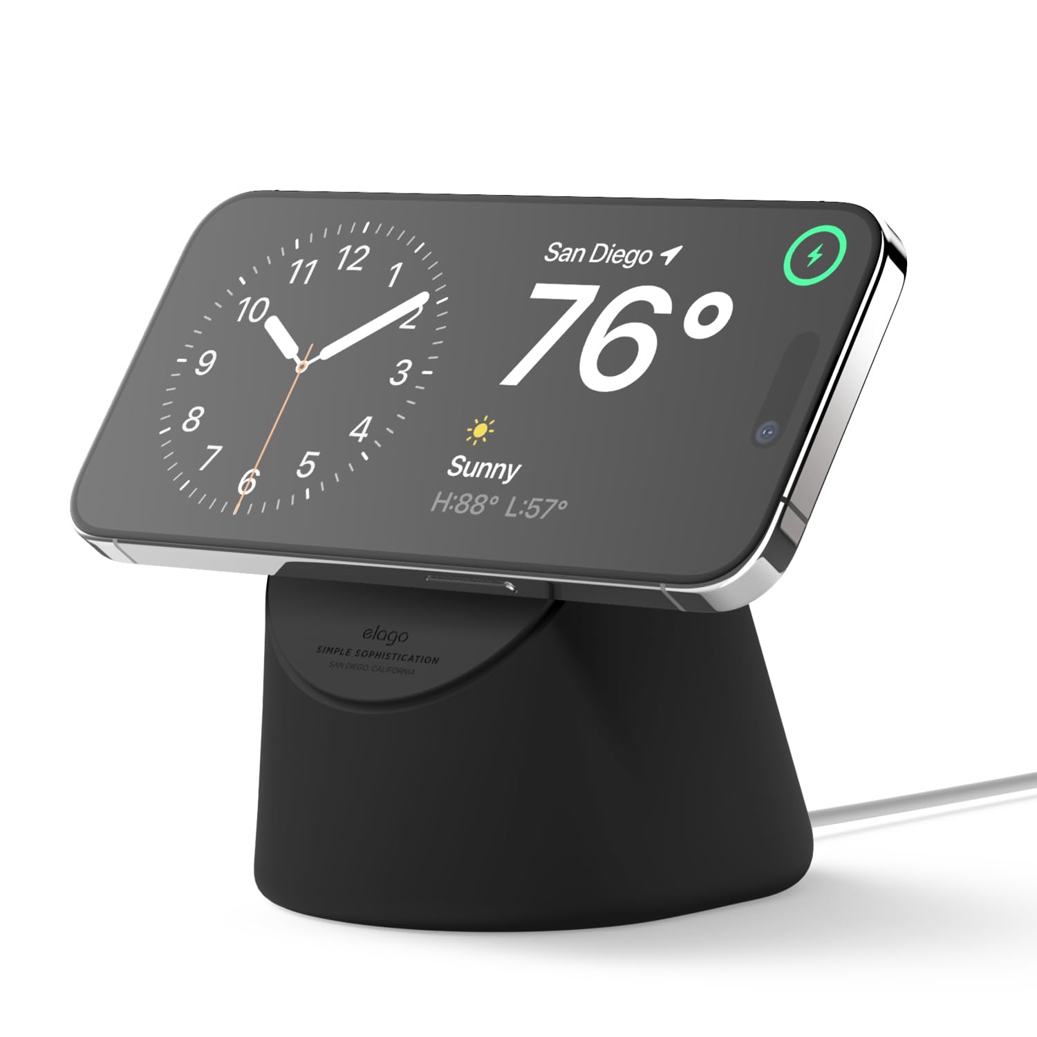 Elago Ms1 Charging Stand Compatible With Magsafe Charger   Premium Silicone Stand Compatible With Iphone 15/14/13/12 Series, Des