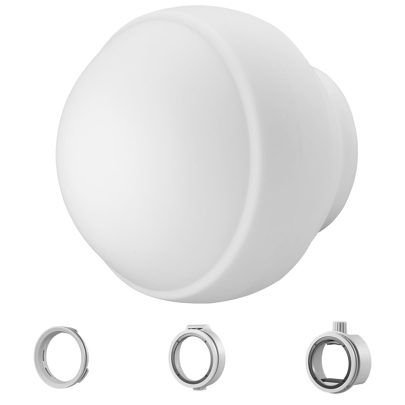Godox Ml Cd15 Diffusion Dome Flash Diffuser Modifier, Collapsible Soft Light Diffuser With 3 Adapters For Ad200 Ad200Pro V1 Tt68