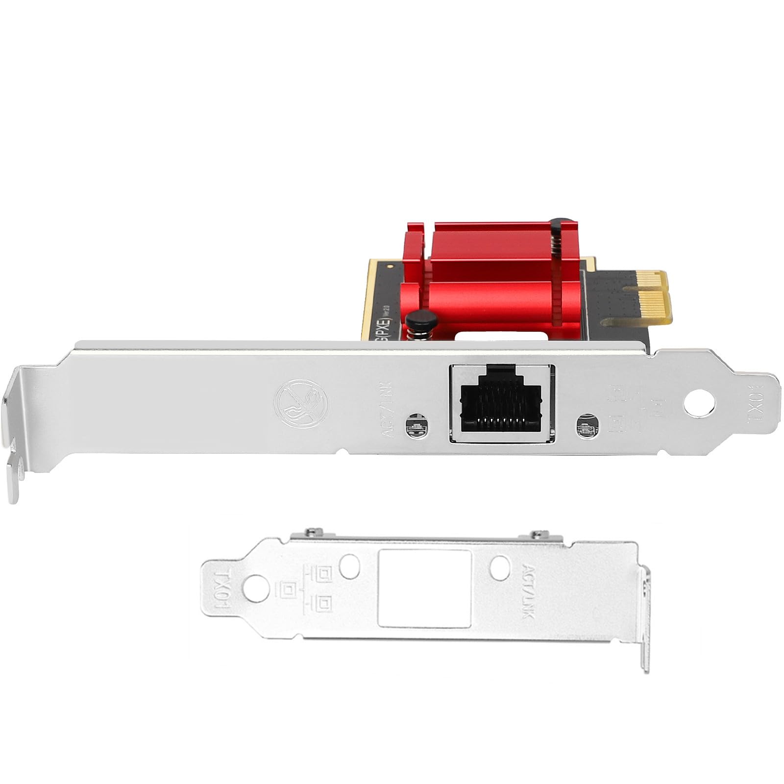 Vogzone 2.5Gb Pcie Network Adapter Realtek Rtl8125B, 2500/1000/100Mbps Gigabit Ethernet Card Rj45 Lan Port For Gaming/Office, Wa