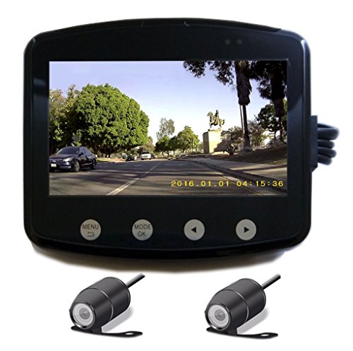 Sykik Rider Rw1 Fully Water Resistance Camera System For Motorcycles. Records Both Front And Back Simultaneously. Pair Of 140 De