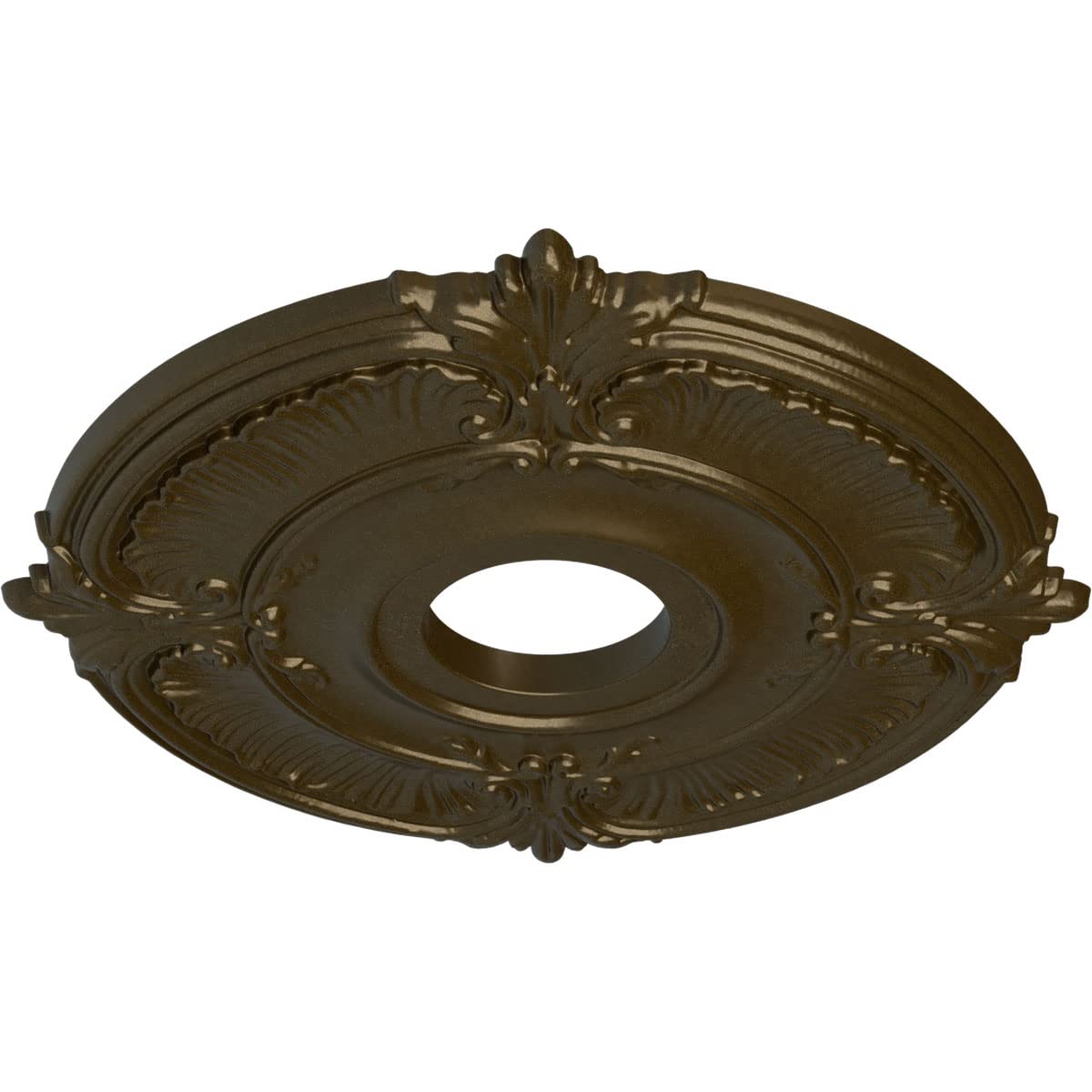 Ekena Millwork Cm18Atbrs Attica Ceiling Medallion, 18''Od X 4''Id X 5/8''P (Fits Canopies Up To 5''), Hand Painted Brass