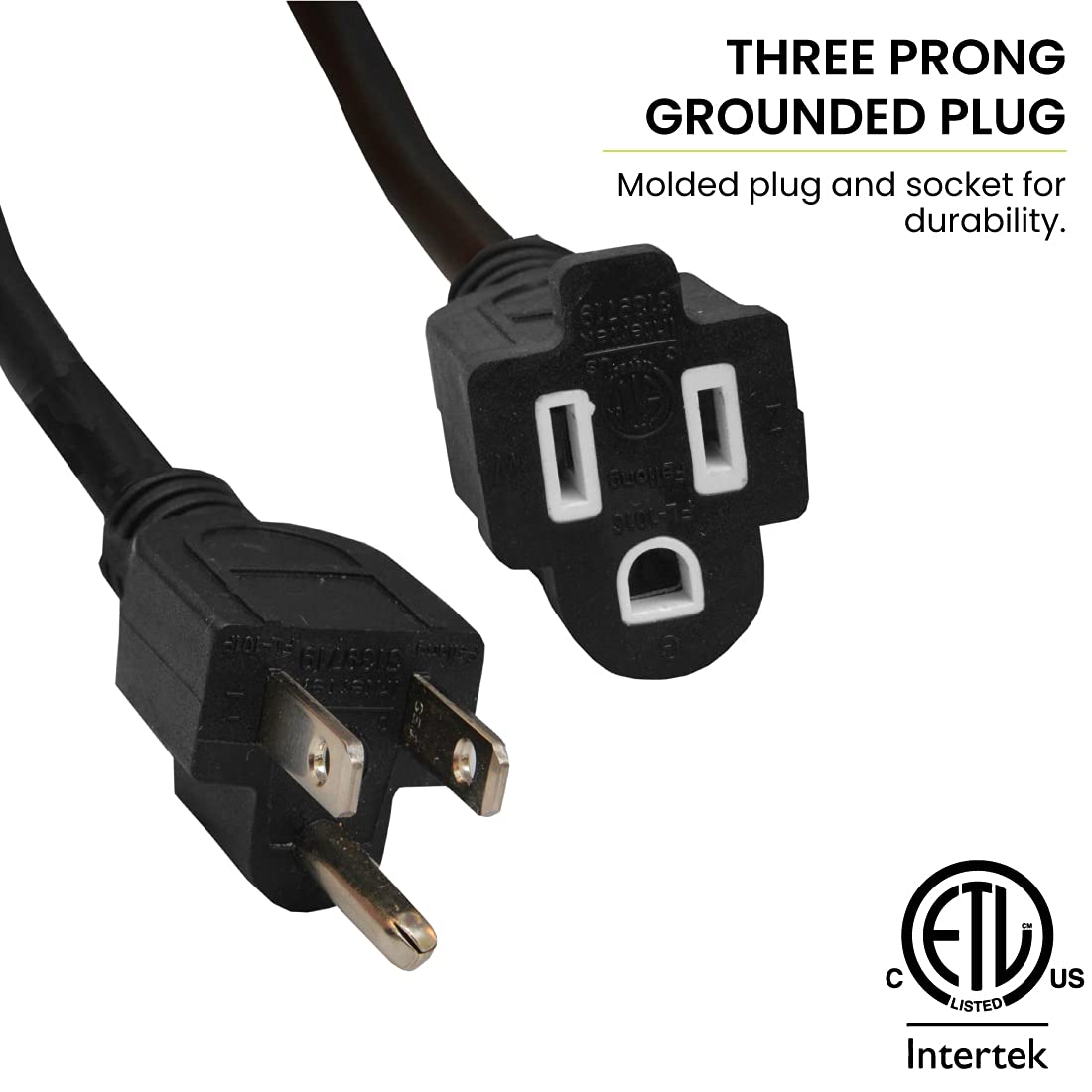 Go Green Power Inc. (Gg 14025Bk) 12/3 Sjtw Outdoor Extension Cord, Black, 25 Ft