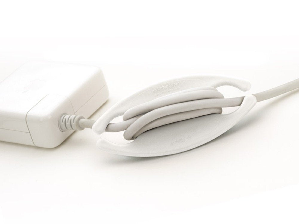 Bobino Cord Wrap - Large - White - Stylish Cable And Wire Management / Organizer