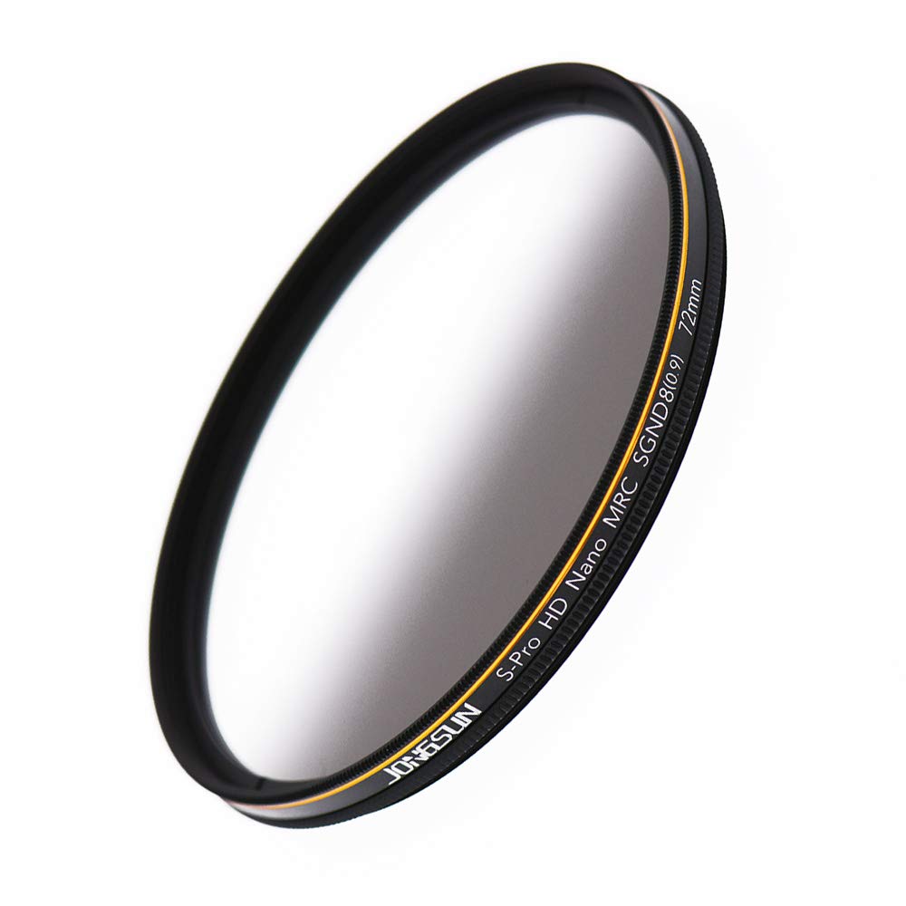 Jongsun 72Mm Nd Filter, Color Graduated Gray Neutral Density Filter, 18 Layer Multi Coated, Optical Glass Schott B270, Csgnd8 (0