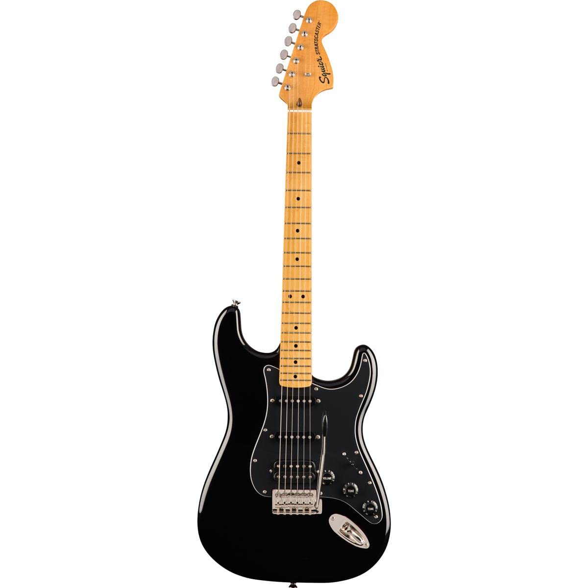 Squier Classic Vibe 70S Stratocaster Electric Guitar, With 2 Year Warranty, Black, Maple Fingerboard