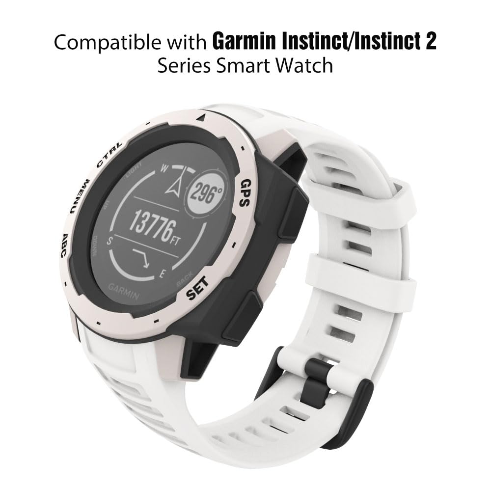 Moko Watch Strap Compatible With Garmin Instinct, Instinct Tide, Tactical, Solar, 2 Sports Gps Smart Watch, Soft Silicone Adjust