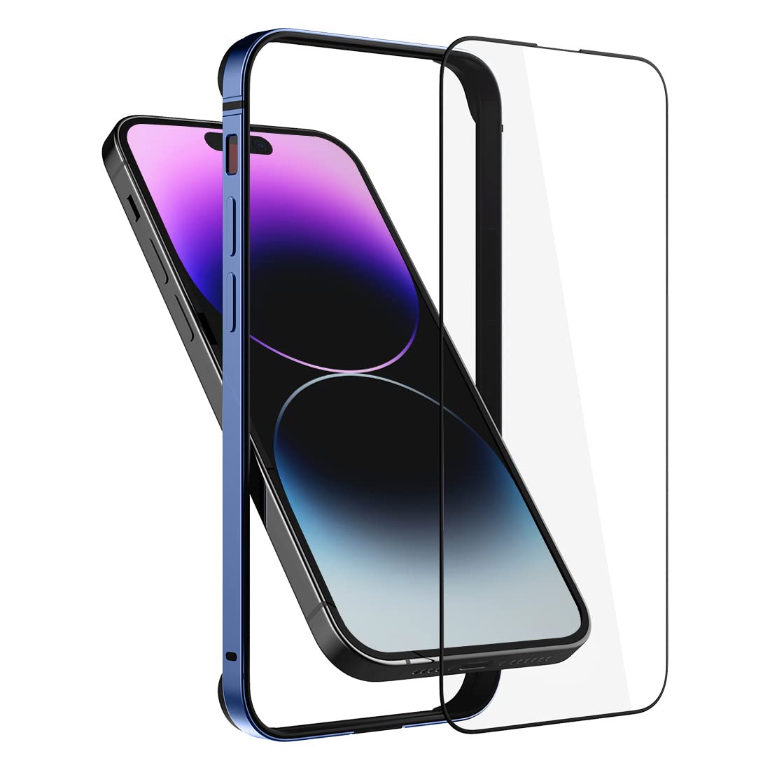 Slim Metal Bumper Case Compatible With Iphone 14 Pro, Metal Bumper Cover With Soft Tpu Inner [No Signal Interference][Support Wi