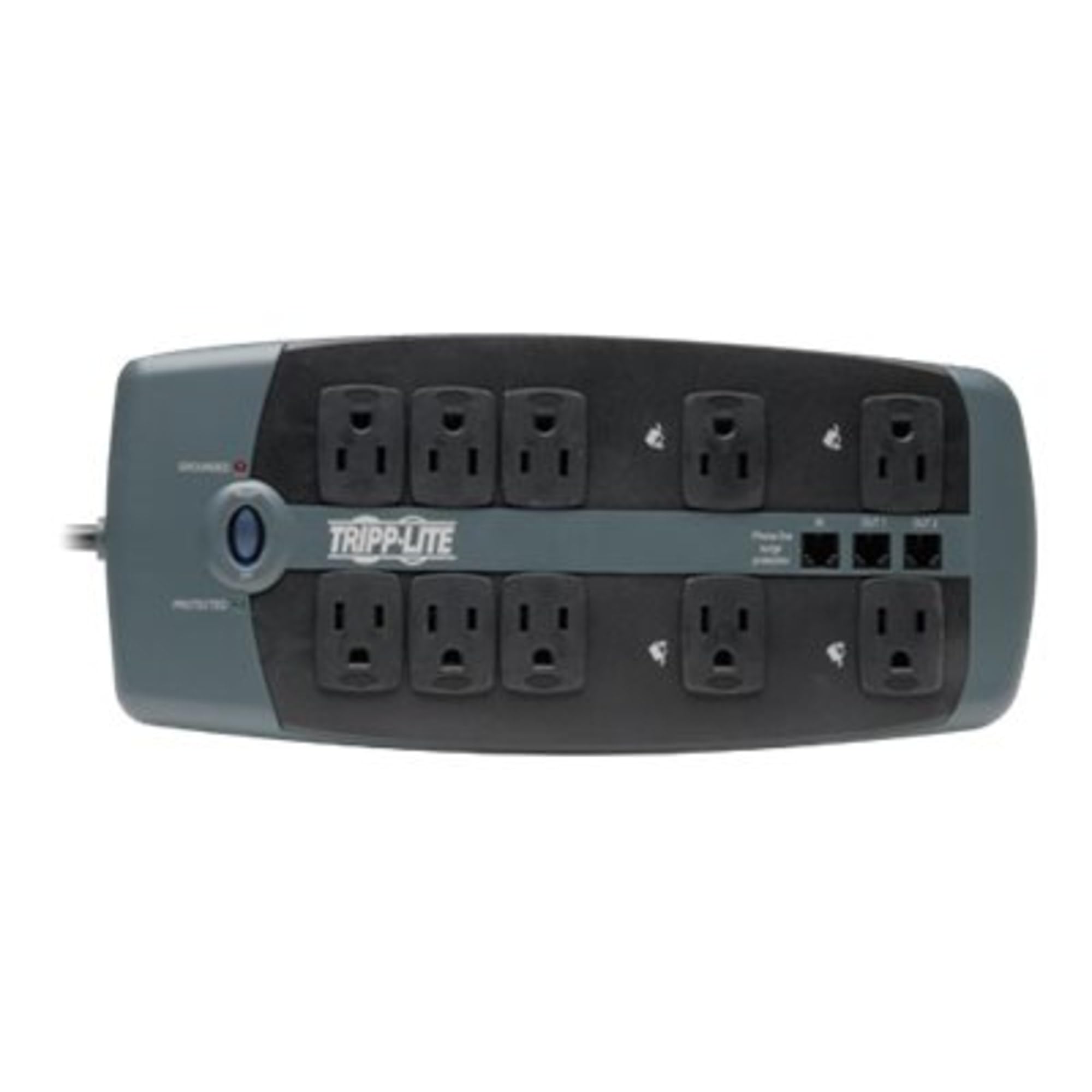 Tripp Lite TLP1008TEL 10-Outlet Surge Protector with Telephone Protection (Without Coaxial Protection)