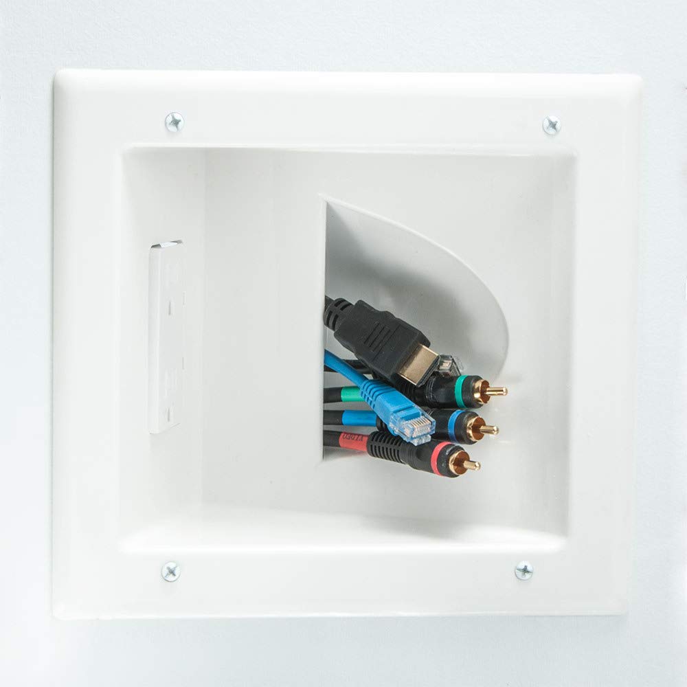 DATACOMM ELECTRONICS 45-0031-WH Reessed Low-Voage Media Pae wih Dupex Reepae