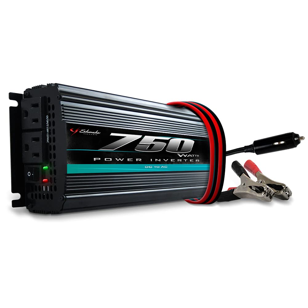 Schumacher Pi 750 Dc To Ac Digital Power Inverter For Cars   750W   With Ac Power Outlets To Power Devices And Accessories