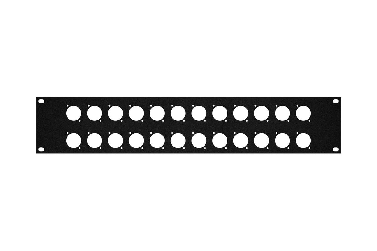 Elite Core Rp2U 24D Rack Panel With 24 D Series Punch Outs, 2U