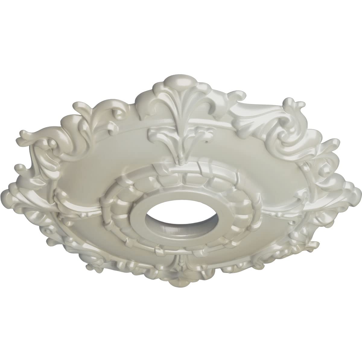 Ekena Millwork Cm18Rlfbs Riley Ceiling Medallion Fits Canopies Up To 4 5/8, Flash Blue