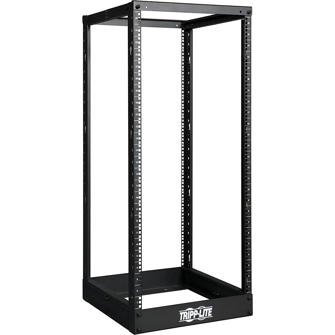 Tripp Lite 25U 4-Post Open Frame Rack, Network Equipment Rack, 1000 lb. Capacity (SR4POST25),Black