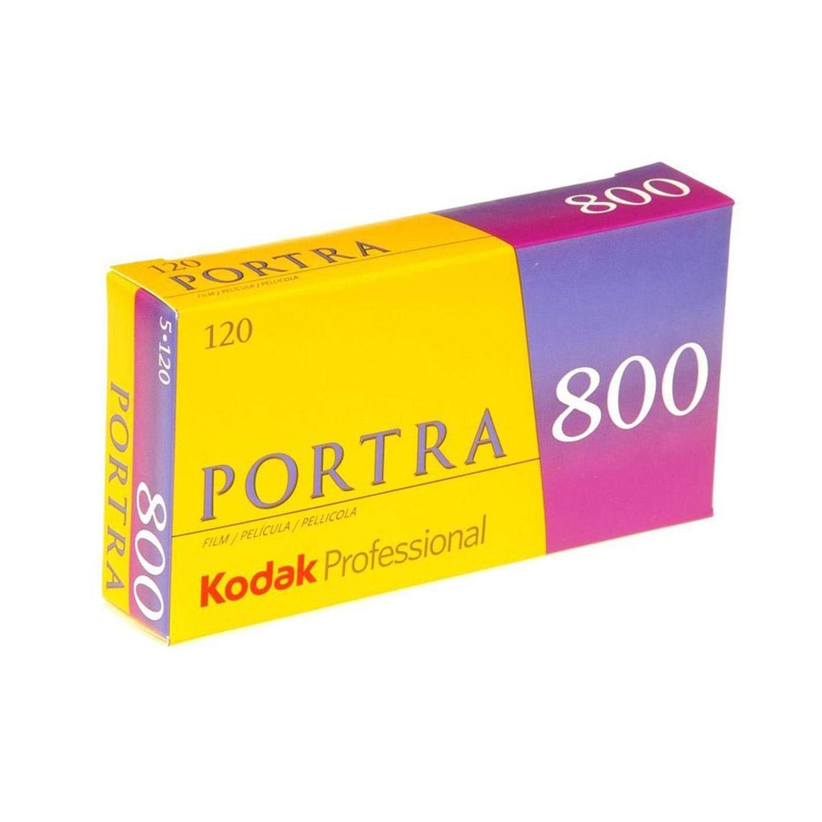 Kodak 812 7946 Professional Portra 800 Color Negative Film 120 (Iso 800) 5 Roll Pack