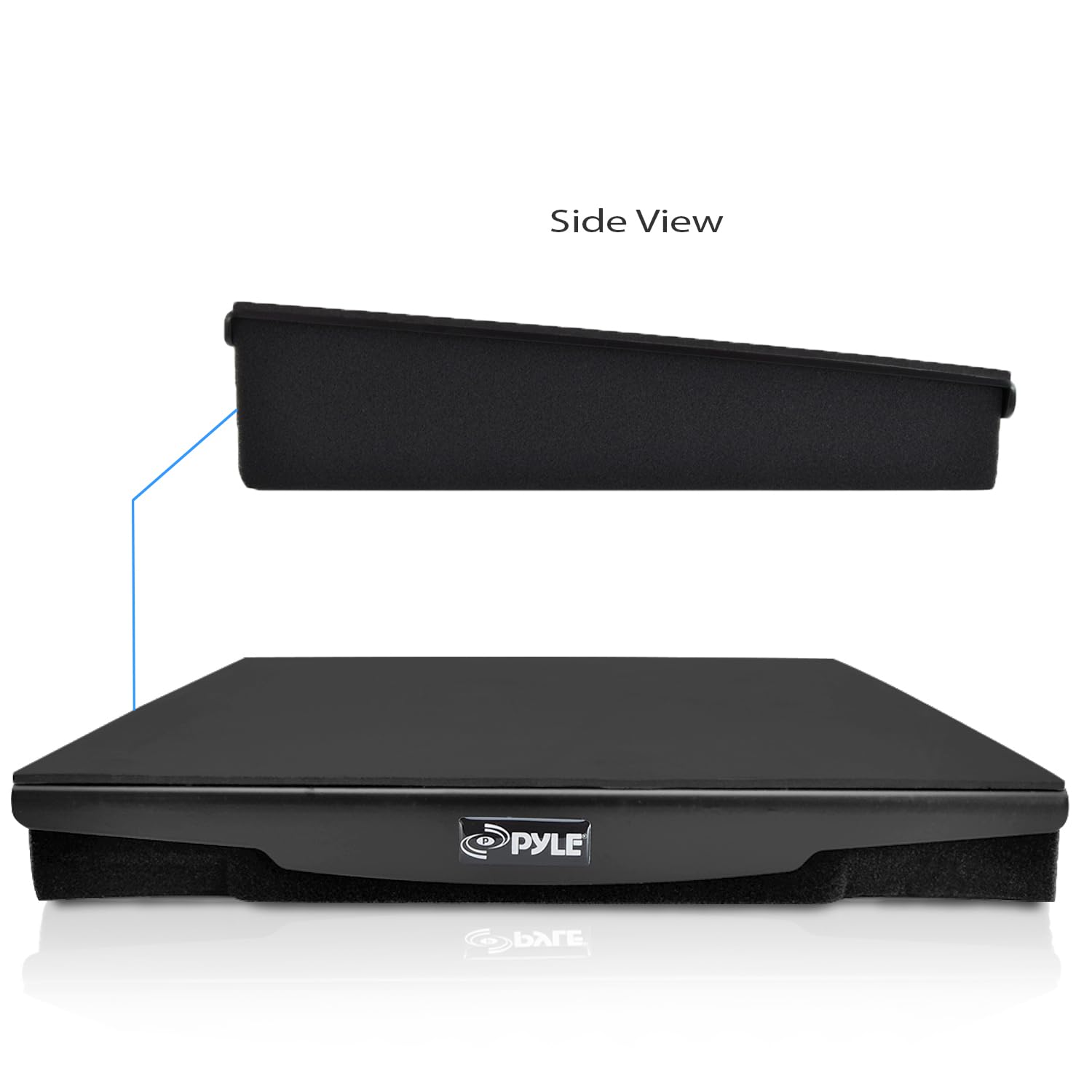 Pyle Speaker Isolation Pad - 13 X 11 X 2.6 Inches - Acoustic Noise Isolation Platform - Foam Riser Recoil Stabilizer With Rubber